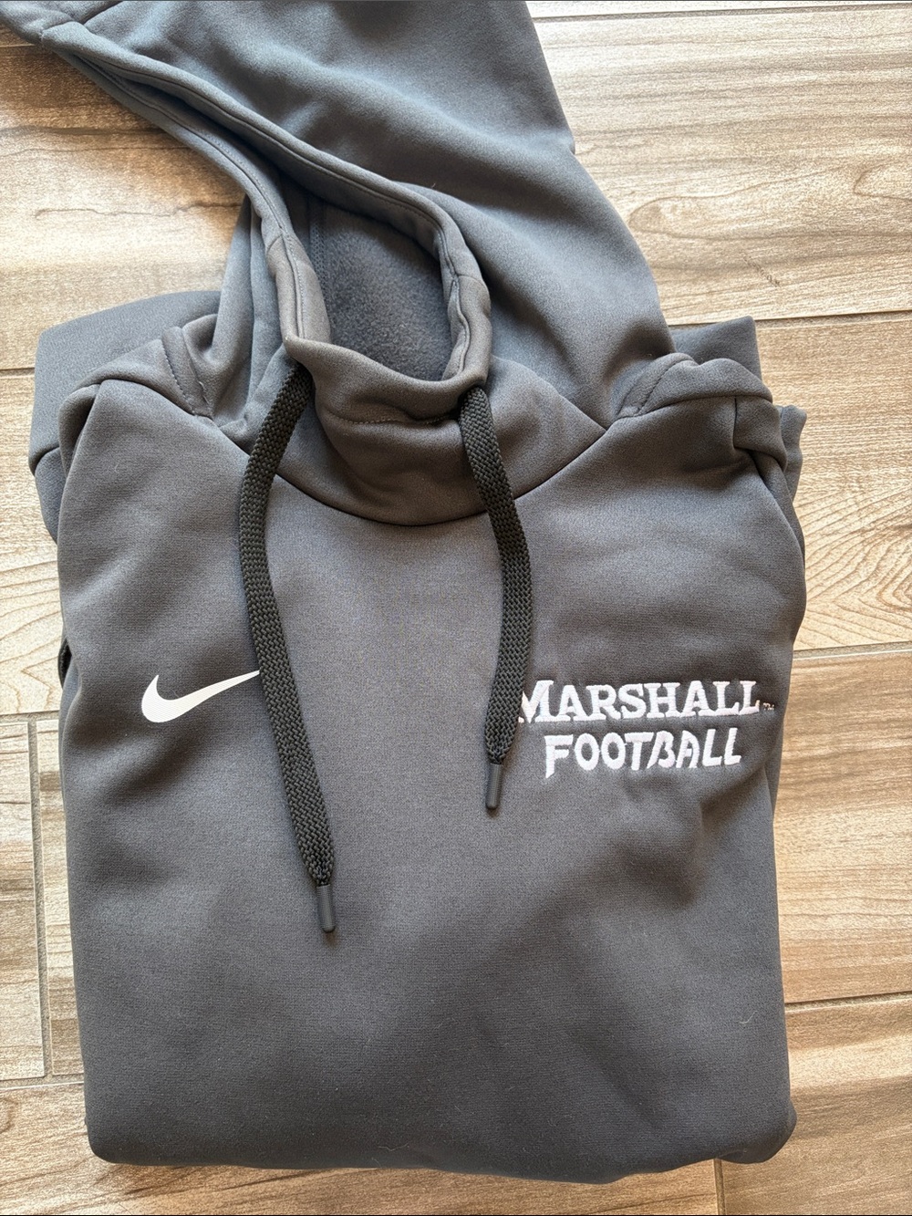 Custom Embroidered Marshall Football Nike mock neck Hoodie